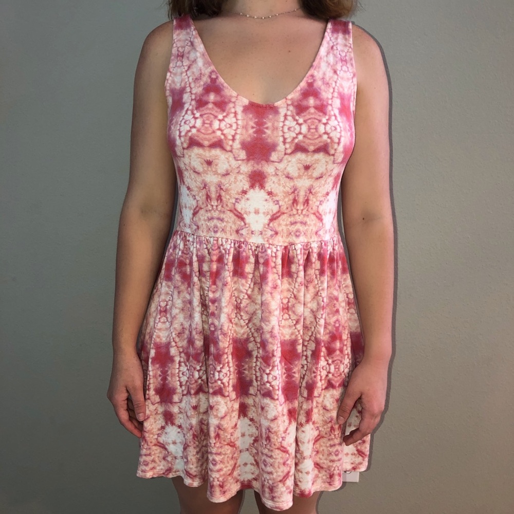 Pink tie dye dress
